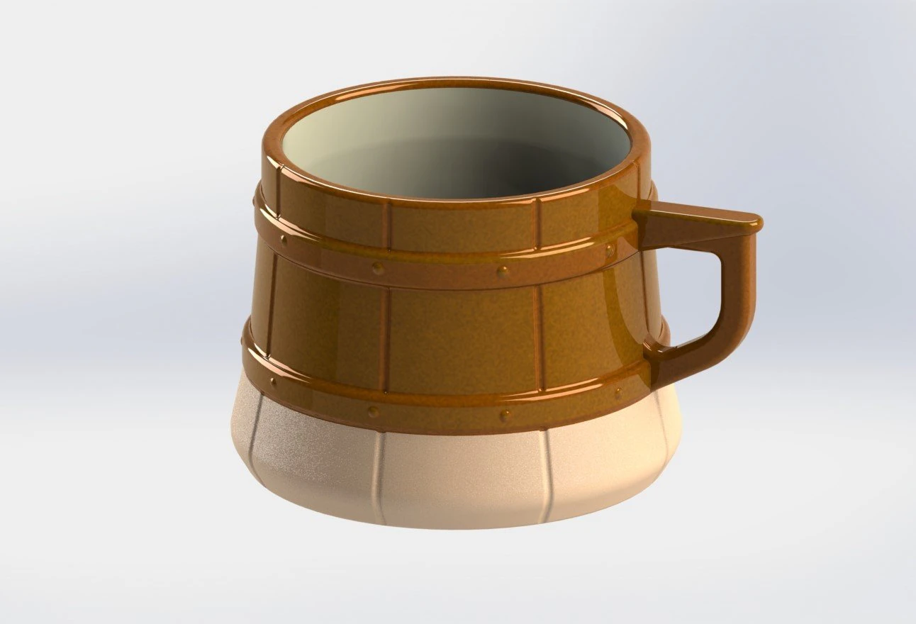 ceramic souvenir mug 3D Model .c4d .max .obj .3ds .fbx .stl .blend