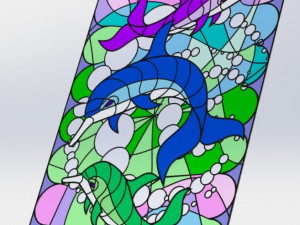 Stained glass window 3d 3D Модель