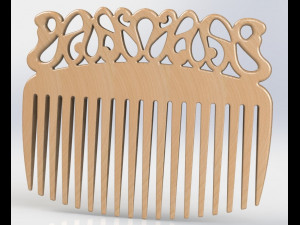 hair wooden comb 3Dモデル