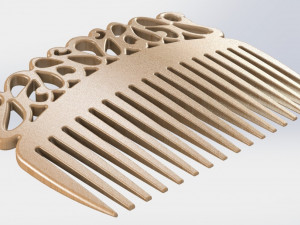 hair wooden comb 3D Model
