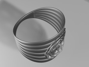 Bracelet and ring 3D print model 3D Model