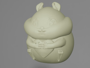 Hamster with a heart 3D 模型