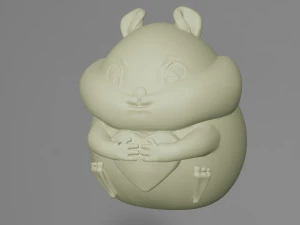 하트를 가진 햄스터 3D 모델