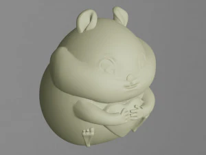Hamster with a heart 3D Model
