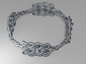 Bracelet Nodes 3D print model Modelo de Impressão 3D