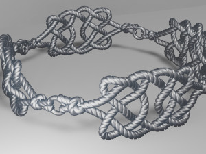 Bracelet Nodes 3D print model Modelo de Impressão 3D