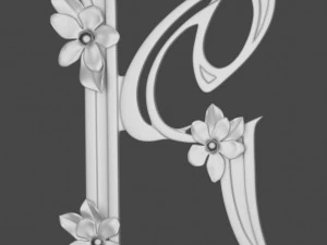 펜던트 K 3d 프린트 모델 3D 프린트 모델