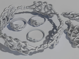 Set of jewelry Knot 3D Print Model