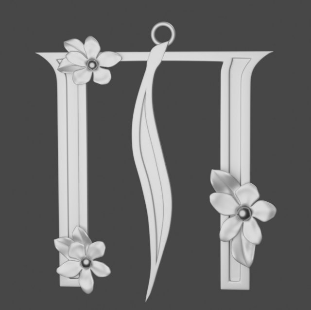 Pendant 3d print model 3D 프린트 모델 .c4d .max .obj .3ds .fbx .stl .blend 