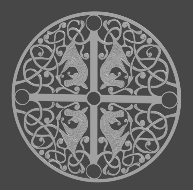 Pendant Celtic 3d print model 3D Baskı Modeli .c4d .max .obj .3ds .fbx .stl .blend 