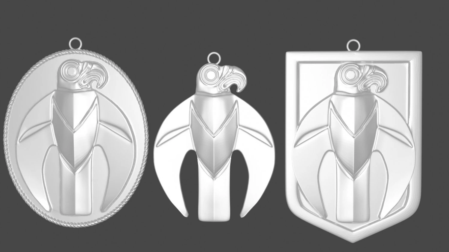 Pendants Scythian eagle 3D Print Model .c4d .max .obj .3ds .fbx .stl .blend 