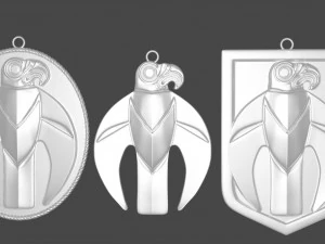 펜던트 스키타이 독수리 3D 프린트 모델