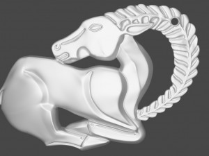 Keychain in the form of a Scythian goat 3D Print Model