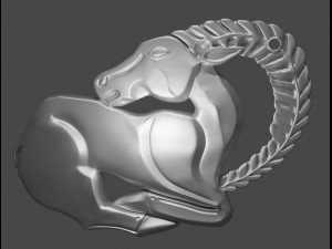 Keychain in the form of a Scythian goat Model Cetak 3D