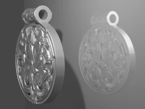 Pendant with dragons 3D Print Model