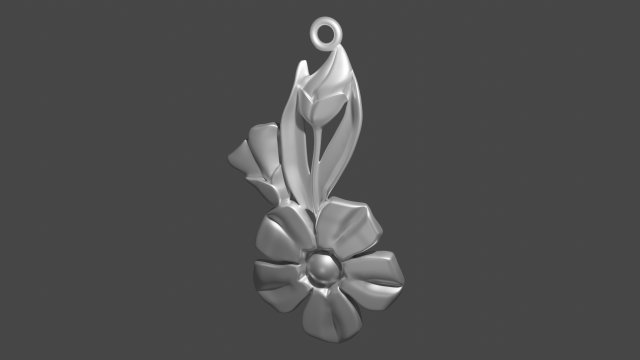 Pendant Periwinkle 3d print model Modello di stampa 3D .c4d .max .obj .3ds .fbx .stl .blend 