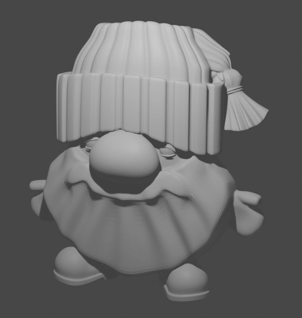 Gnome for new year tree 3D Print Model .c4d .max .obj .3ds .fbx .stl .blend 