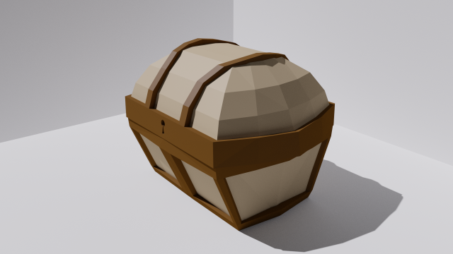 low poly chest 3D Модель .c4d .max .obj .3ds .fbx .stl .blend 