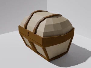 düşük poli göğüs 3D Model