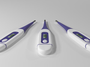 digital thermometer uvw high poly 3D मॉडल