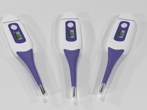 digital thermometer uvw high poly 3D मॉडल