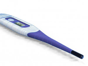 digital thermometer uvw high poly 3D Model