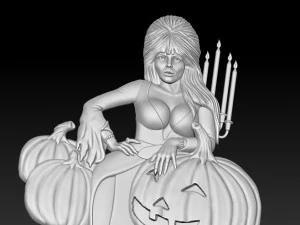 STL CNC Router file Witch for Halloween 3D Model