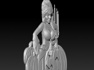 STL CNC Router file Witch for Halloween 3D मॉडल