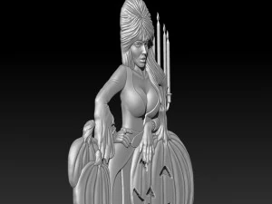 STL CNC Router file Witch for Halloween 3D Model
