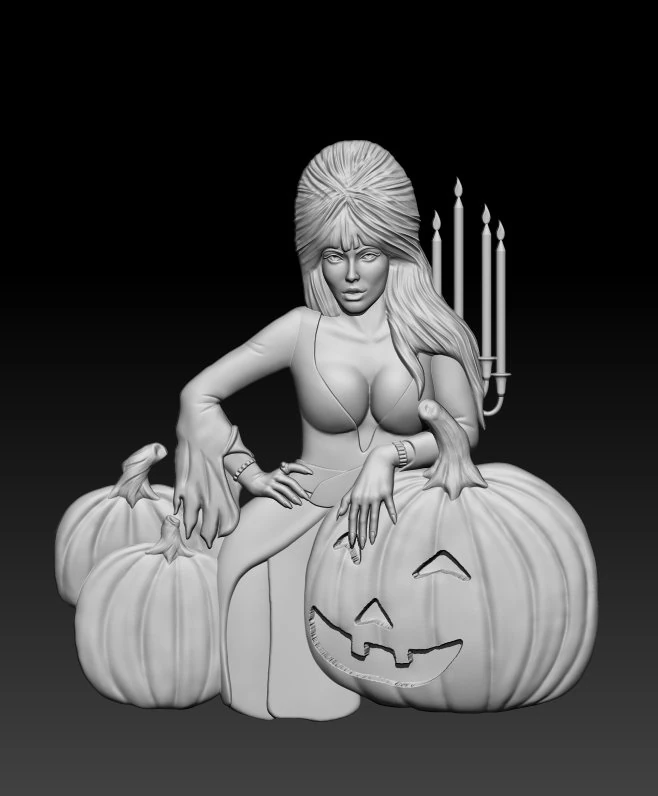 STL CNC Router file Witch for Halloween 3D Model .c4d .max .obj .3ds .fbx .stl .blend 