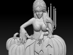STL CNC Router file Witch for Halloween Modelo 3D