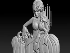 STL CNC Router file Witch for Halloween 3D Model