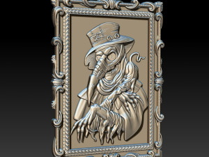 STL CNC Router file Plague doctor 3D Model