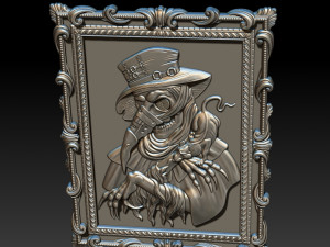 STL CNC Router file Plague doctor 3D Model