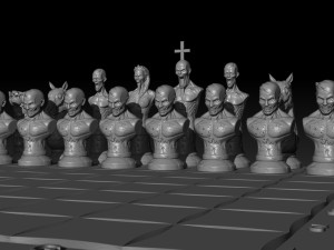 3D MODEL STL file Chessmen Zombie for CNC and 3D printing Modelo de impresión 3D