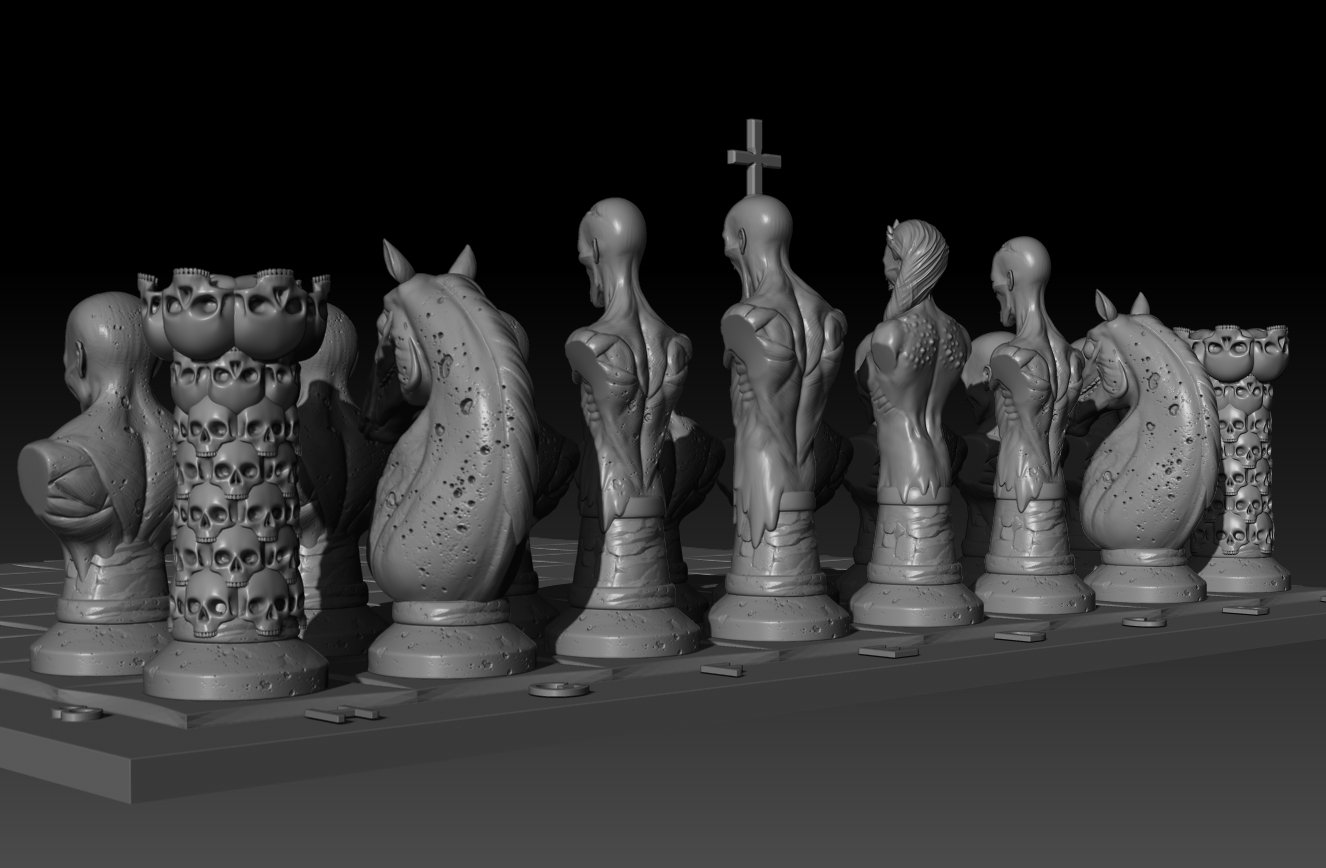STL file Chess game with interchangeable tiles and pieces ♟️・3D printer  design to download・Cults