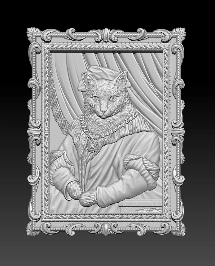 STL CNC Router file Aristocrat cat 3D Model .c4d .max .obj .3ds .fbx .stl .blend 