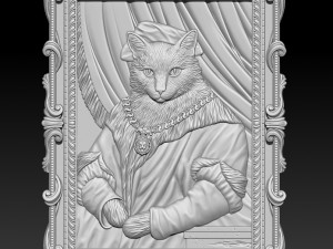 STL CNC Router file Aristocrat cat Modelo 3D
