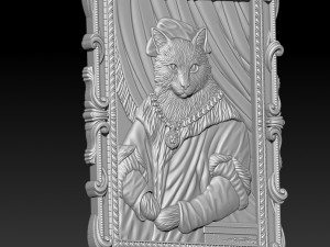 STL CNC Router file Aristocrat cat Model 3D
