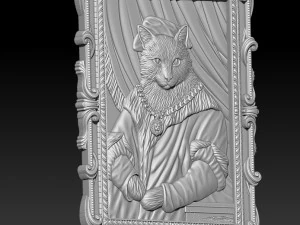 STL CNC Router file Aristocrat cat 3D Model