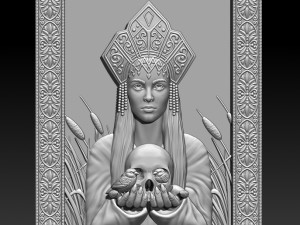 STL CNC Router file Goddess Morena Modelo 3D