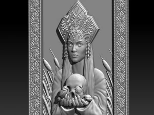 STL CNC Router file Goddess Morena 3D Model