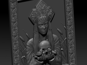 STL CNC Router file Goddess Morena Modello 3D