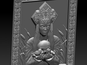 STL CNC Router file Goddess Morena Modello 3D
