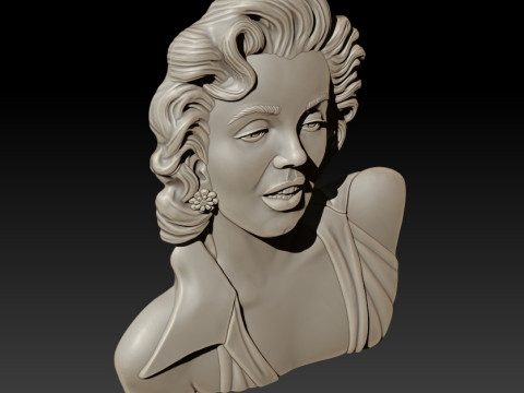 Marilyn Monroe Portrait 3D MODEL for 3D printing Modelo de impresión 3D