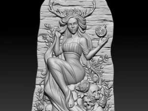Tanrı&ccedil;a Persephone 3D MODEL CNC ve 3D baskı i&ccedil;in STL dosyası 3D Model