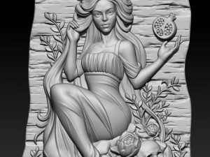 Goddess Persephone 3D MODEL STL file for CNC and 3D printing Modelo 3D