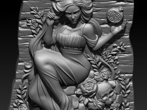 Goddess Persephone 3D MODEL STL file for CNC and 3D printing Modelo 3D