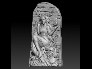 Goddess Persephone 3D MODEL STL file for CNC and 3D printing Modelo 3D
