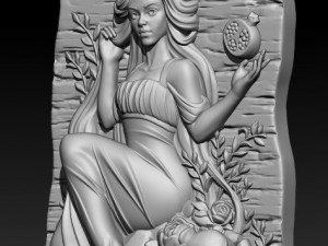 Goddess Persephone 3D MODEL STL file for CNC and 3D printing Modelo 3D